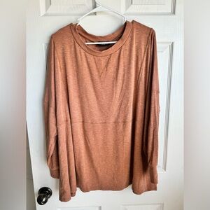 Adara Women's Relaxed Fit Rust Sweatshirt